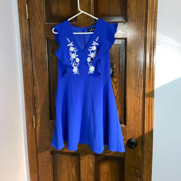 Ruffle Embroidered Dress - Picture 1 of 4